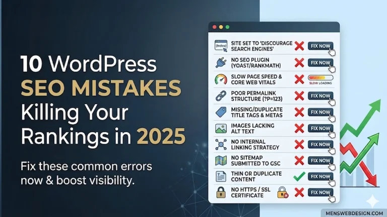 10 WordPress SEO mistakes business owners make in 2025 — fix checklist