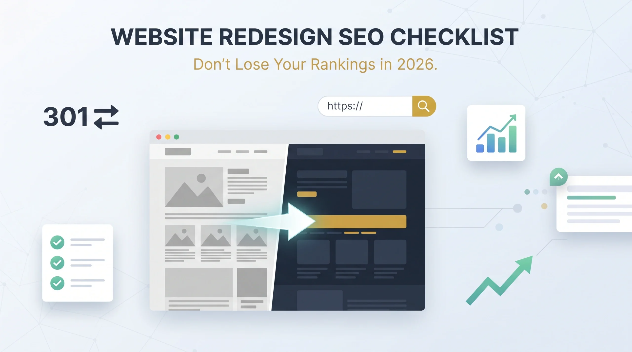 Website redesign SEO checklist 2026 — protect rankings before, during, and after launch